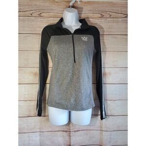 PINK Victoria Secret 1/2 Zip long sleeve shirt XS Gray EUC